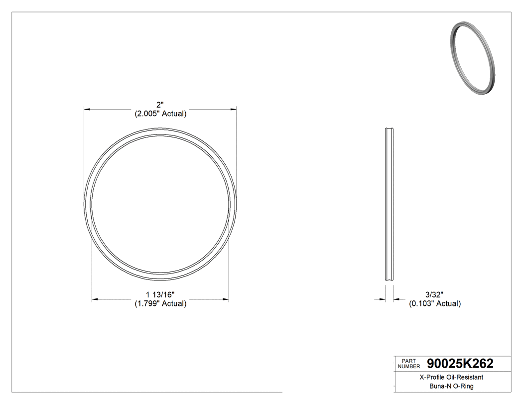 Technical drawing - 90025K262